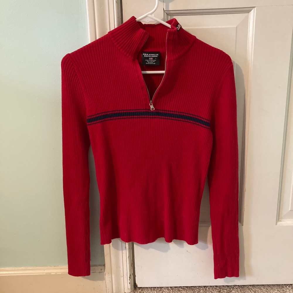 POLO RALPH LAUREN HALF ZIP SWEATER